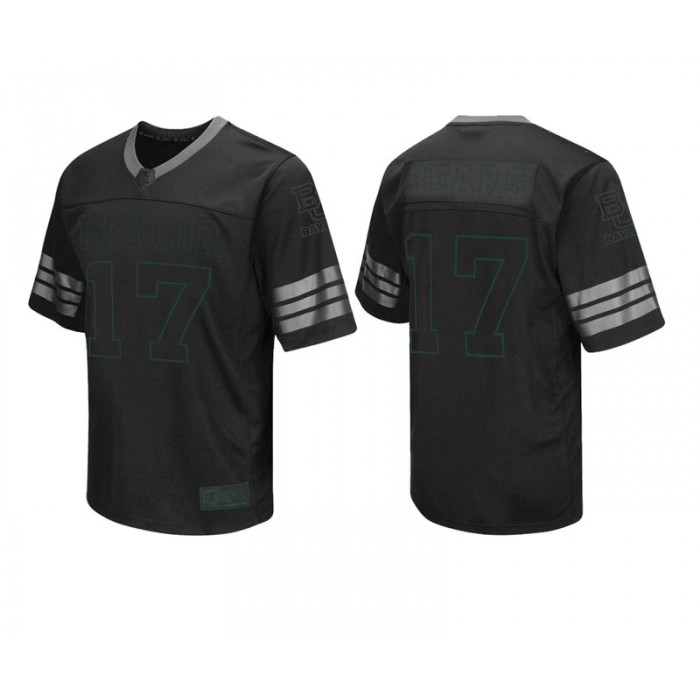 Baylor Bears #17 Male Black College Colosseum Blackout Football Jersey