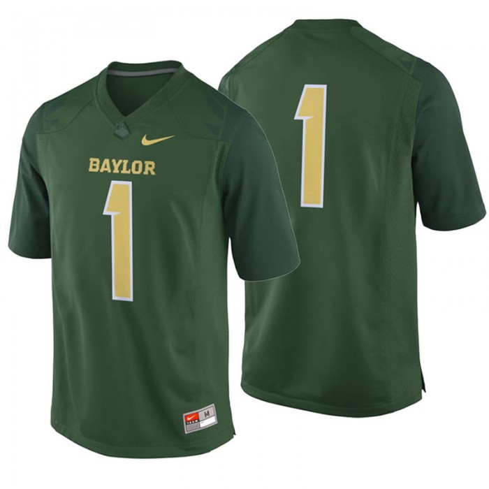 #1 Male Baylor Bears Green College Football Game Jersey