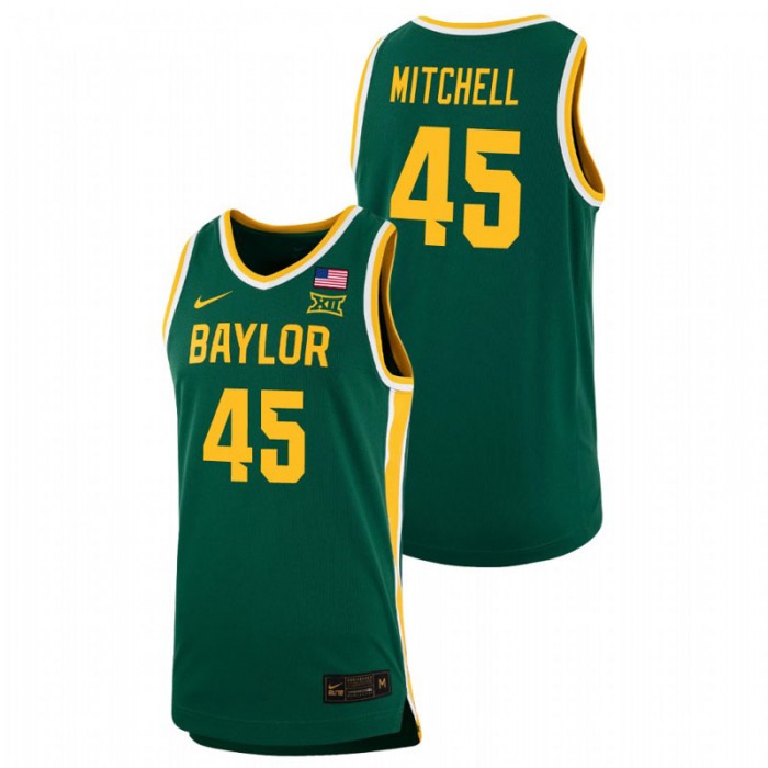 Baylor Bears Davion Mitchell Replica Basketball Jersey Green For Men