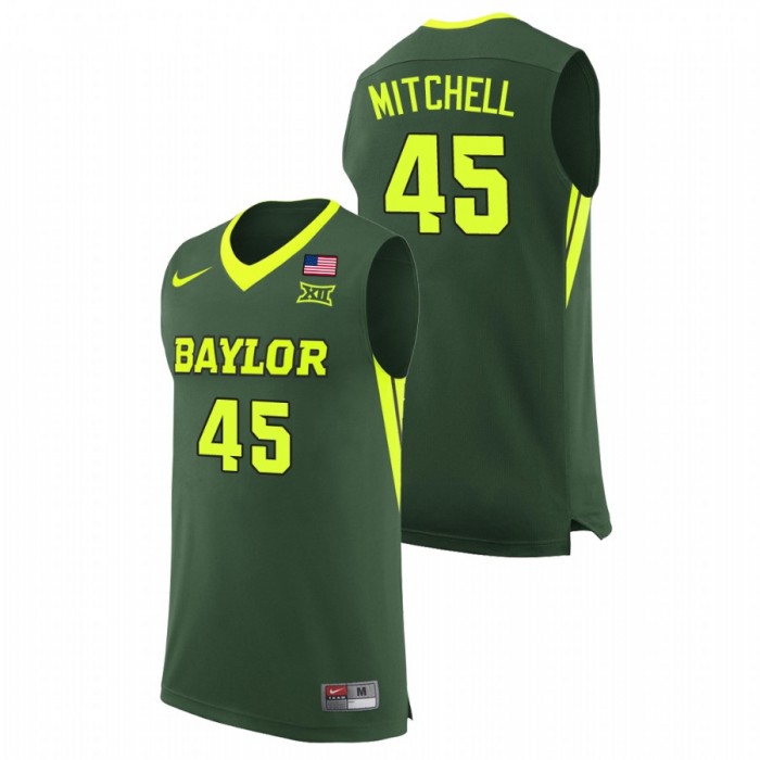 Baylor Bears Davion Mitchell College Basketball Replica Jersey Green For Men