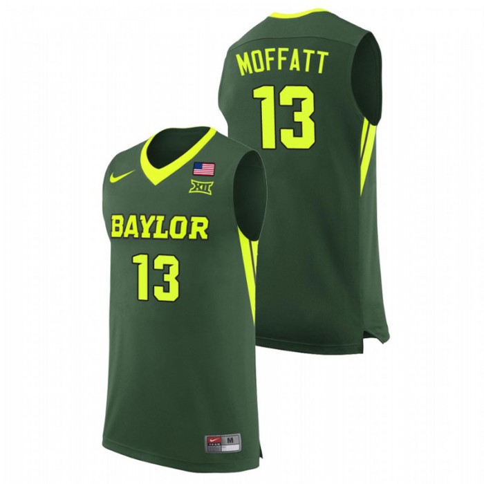 Baylor Bears Jackson Moffatt College Basketball Replica Jersey Green For Men