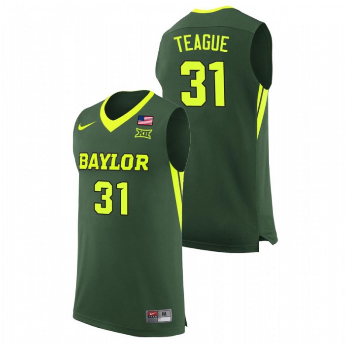 Baylor Bears MaCio Teague College Basketball Replica Jersey Green For Men