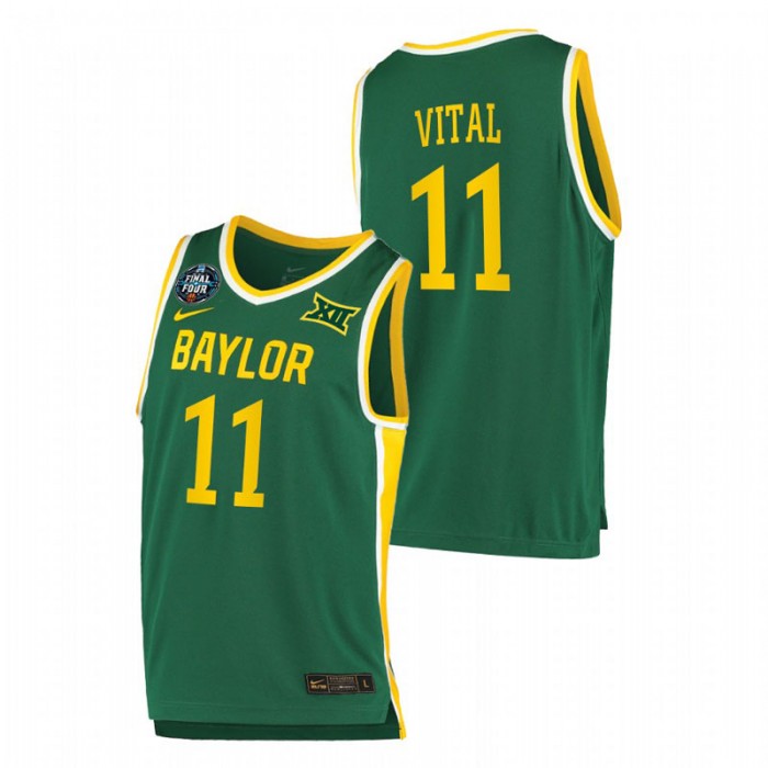 Baylor Bears March Madness Final Four Mark Vital Basketball Jersey Green For Men