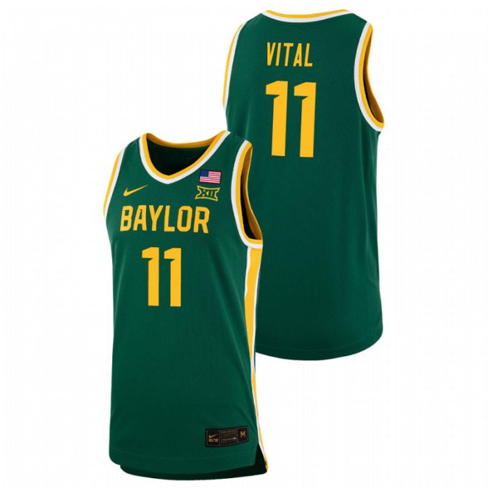 Baylor Bears Mark Vital Replica Basketball Jersey Green For Men