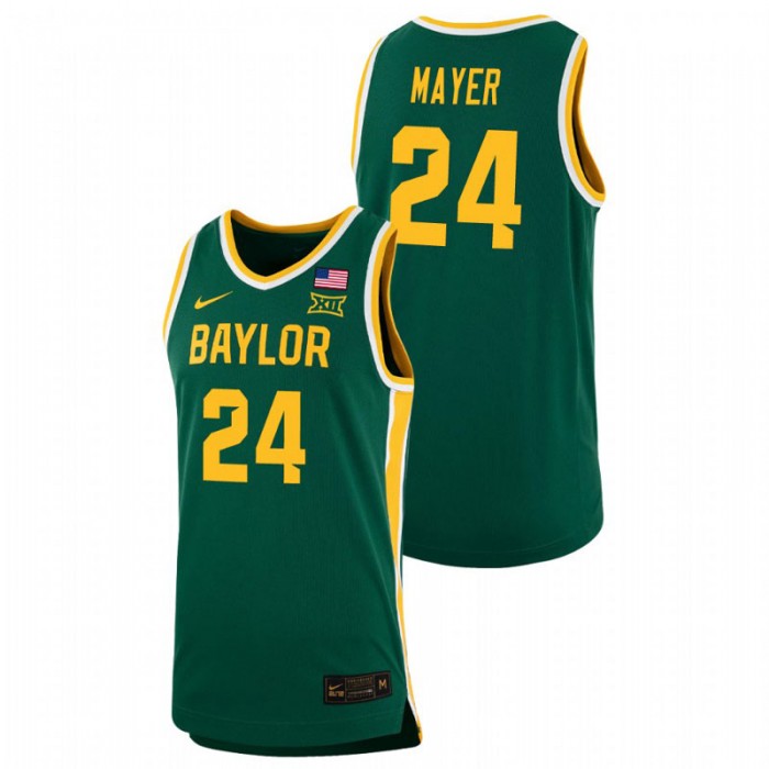 Baylor Bears Matthew Mayer Replica Basketball Jersey Green For Men