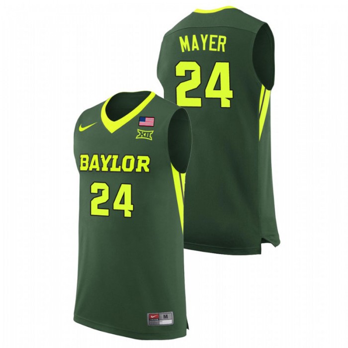 Baylor Bears Matthew Mayer College Basketball Replica Jersey Green For Men