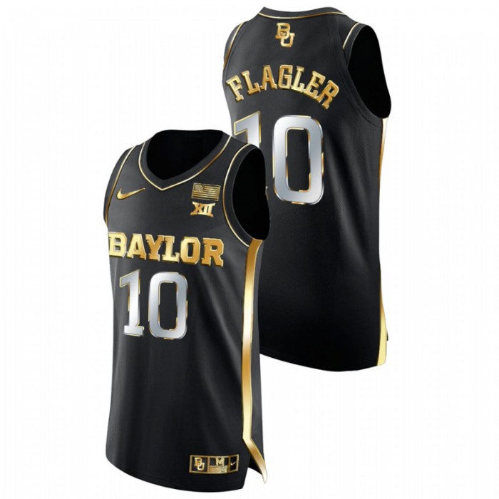 Baylor Bears Golden Edition Adam Flagler College Basketball Jersey Black Men