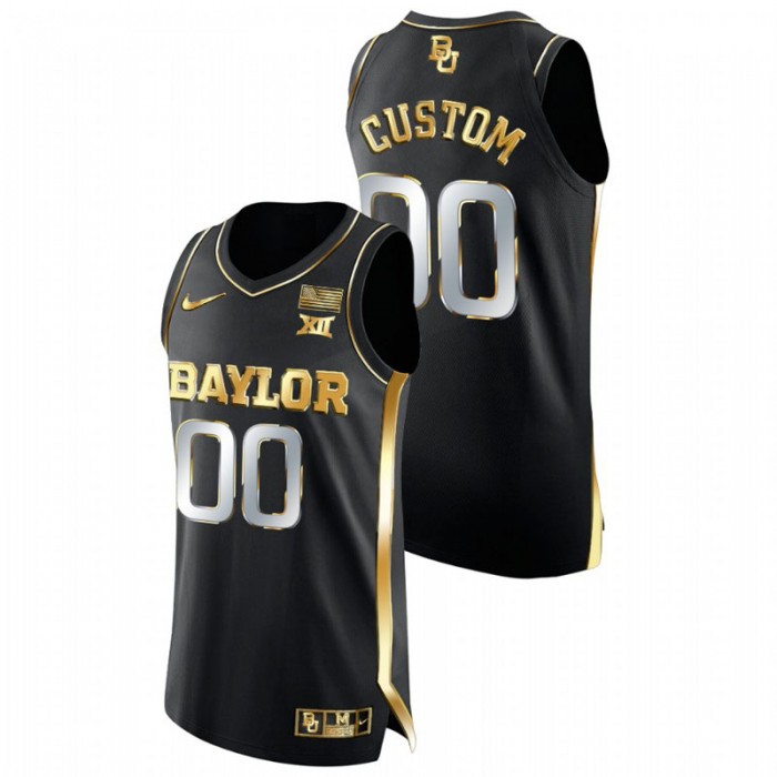 Baylor Bears Golden Edition Custom College Basketball Jersey Black Men