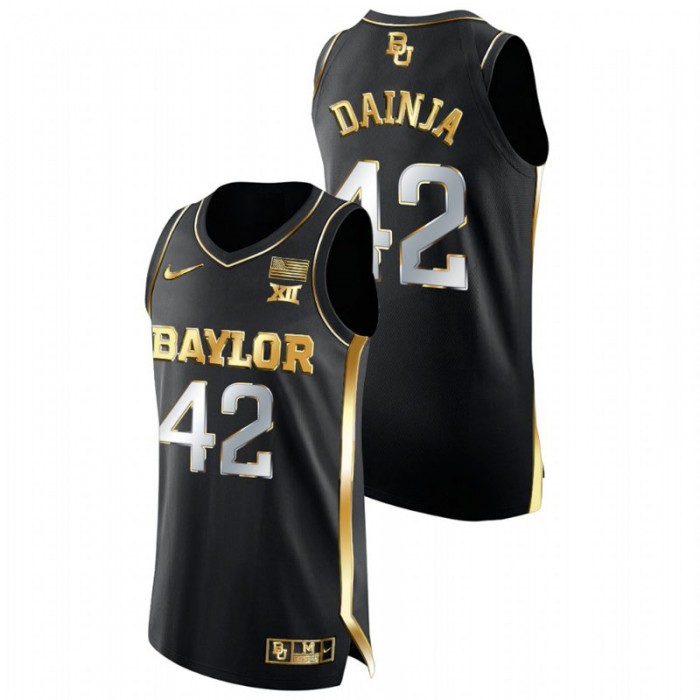 Baylor Bears Golden Edition Dain Dainja College Basketball Jersey Black Men