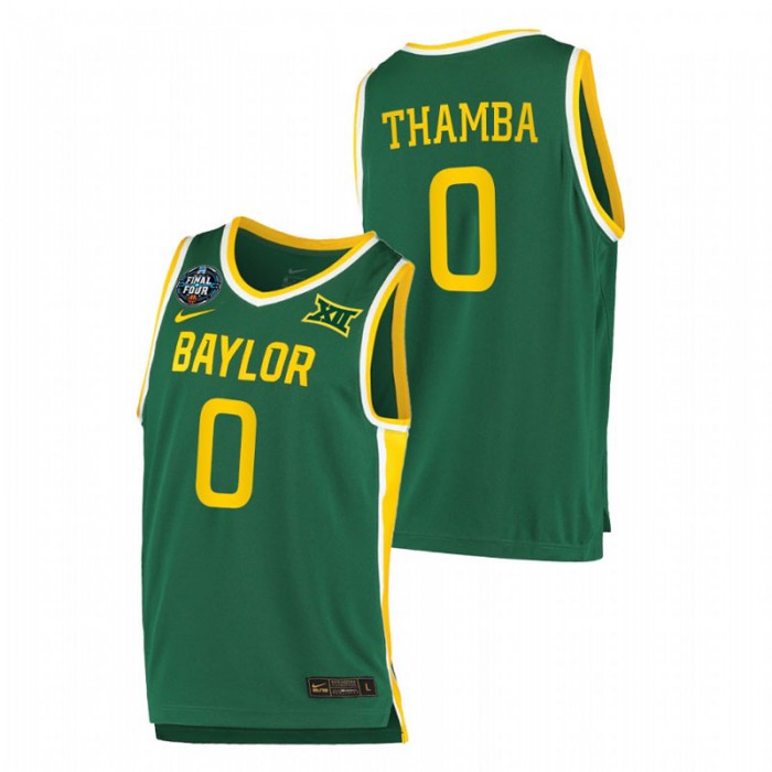 Baylor Bears Flo Thamba Jersey Home Green 2021 March Madness Final Four Men