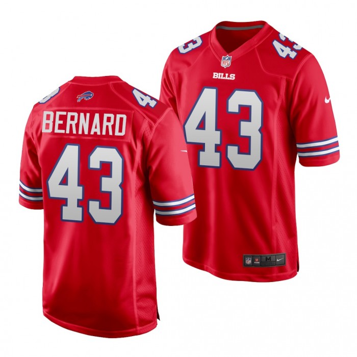 Terrel Bernard #43 Buffalo Bills 2022 NFL Draft Red Men Alternate Jersey Baylor Bears