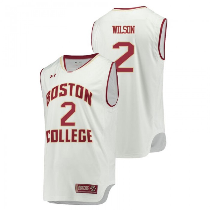 Boston College Eagles College Basketball White Avery Wilson Replica Jersey