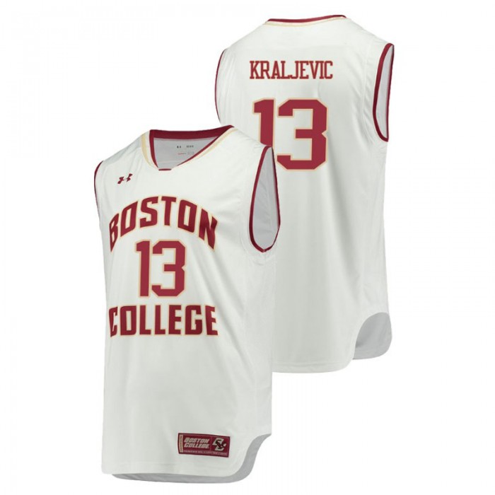 Boston College Eagles College Basketball White Luka Kraljevic Replica Jersey