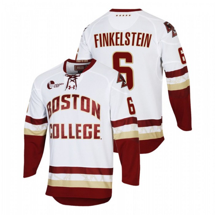 Ben Finkelstein Boston College Eagles College Hockey White Replica Jersey