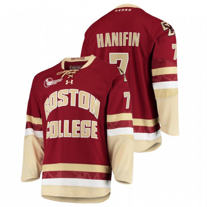 Noah Hanifin Boston College Eagles College Hockey Maroon Jersey