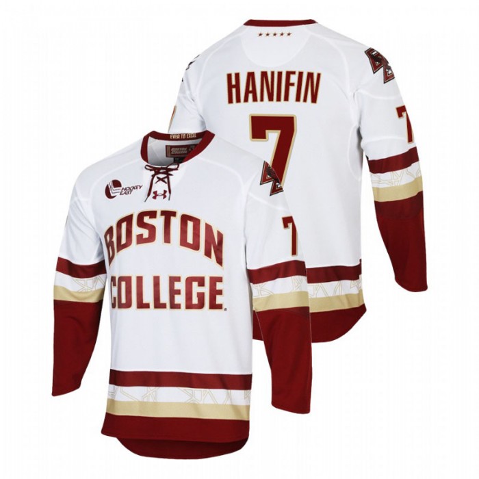 Noah Hanifin Boston College Eagles College Hockey White Replica Jersey