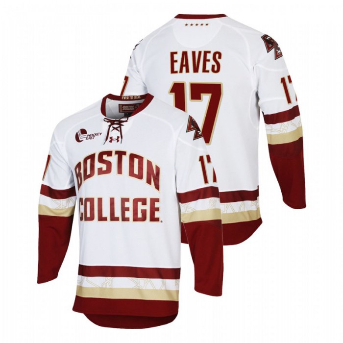 Patrick Eaves Boston College Eagles College Hockey White Replica Jersey
