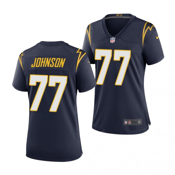 2022 NFL Draft Zion Johnson Jersey Los Angeles Chargers Navy 2nd Alternate