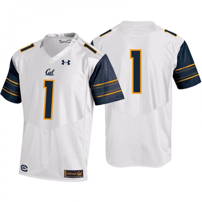 #1 Male Cal Bears White College Football Game Jersey