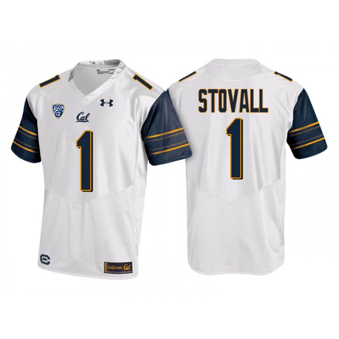 Male Cal Bears Melquise Stovall White PAC-12 College Football New-Season Road Jersey