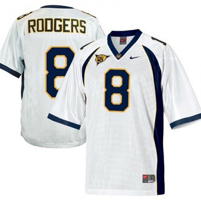 California Golden Bears #8 Aaron Rodgers White Football Youth Jersey