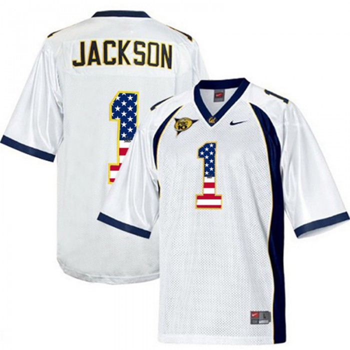 2017 US Flag Fashion Male California Golden Bears DeSean Jackson White College Football Limited Jersey