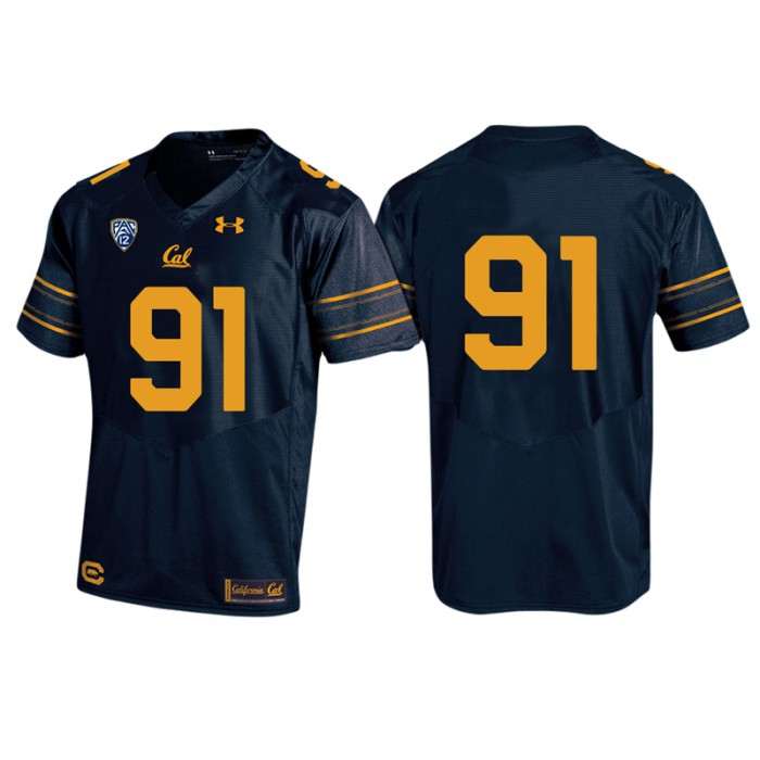 #91 Male California Golden Bears Navy PAC-12 College Football New-Look Home Jersey