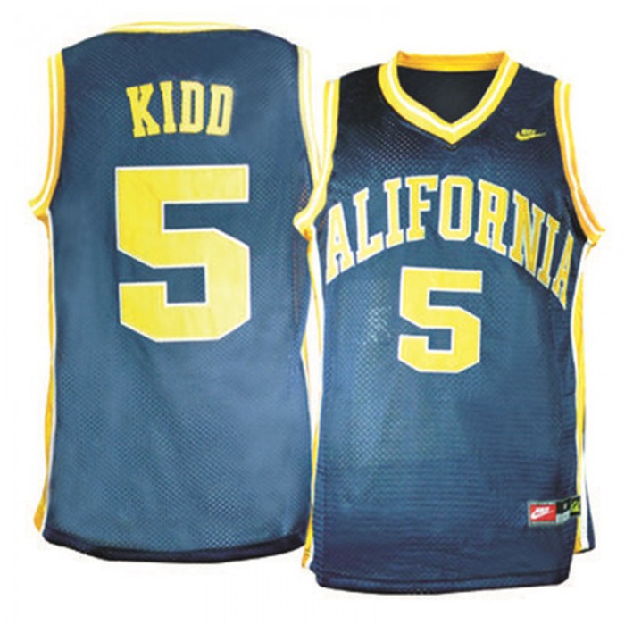 Male Jason Kidd California Golden Bears Navy Blue NCAA High-School Basketball NBA Player Jersey