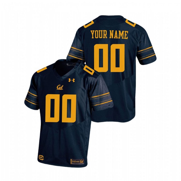 Custom For Men California Golden Bears Navy Replica Football Jersey