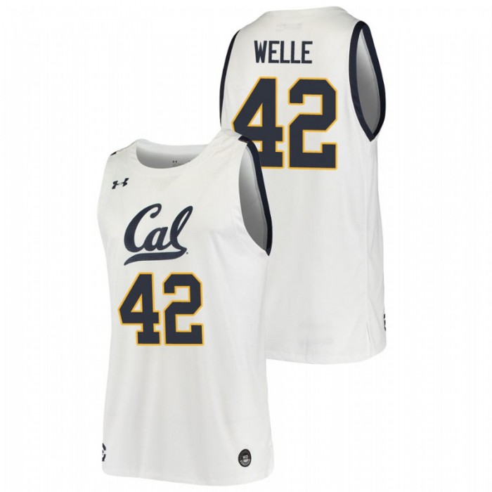 California Golden Bears Blake Welle Jersey College Basketball White Replica For Men
