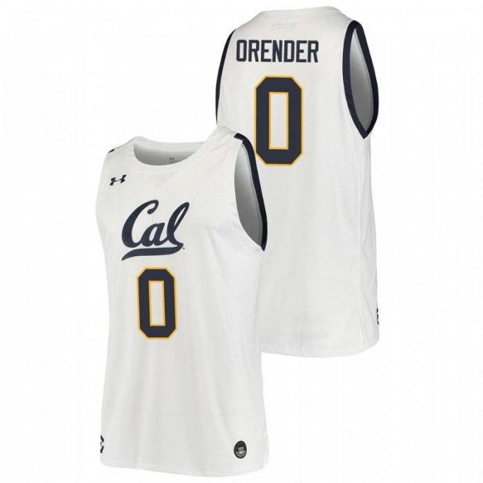 California Golden Bears Jacob Orender Jersey College Basketball White Replica For Men