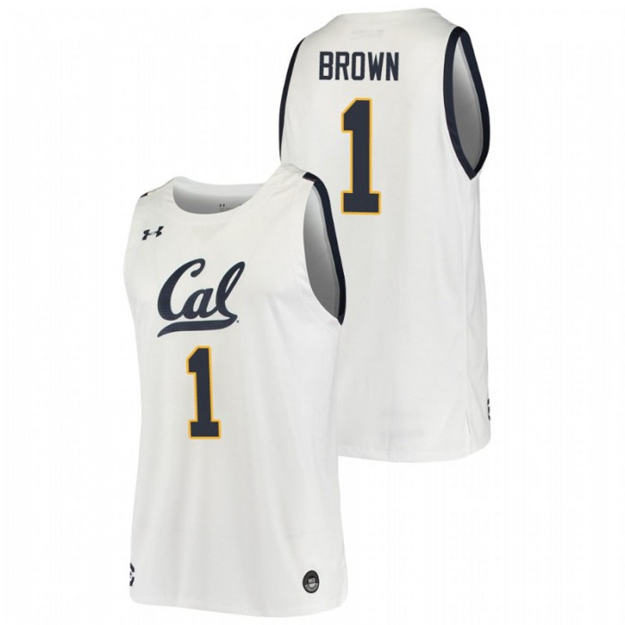 California Golden Bears Joel Brown Jersey College Basketball White Replica For Men