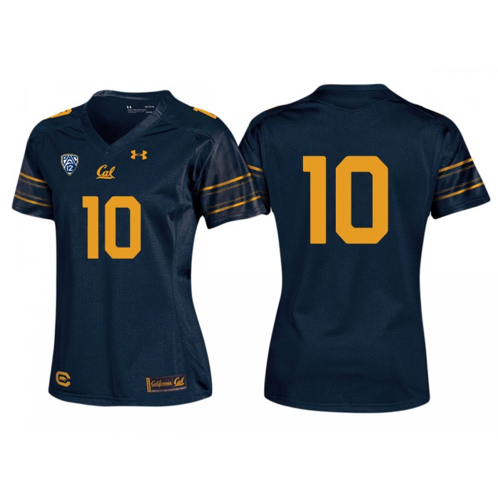 #10 Women California Golden Bears Navy PAC-12 College Football New-Look Home Jersey