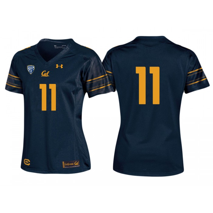 #11 Women California Golden Bears Navy PAC-12 College Football New-Look Home Jersey