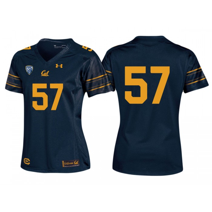 #57 Women California Golden Bears Navy PAC-12 College Football New-Look Home Jersey
