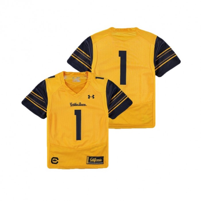 Youth California Golden Bears Gold College Football Finished Replica Jersey