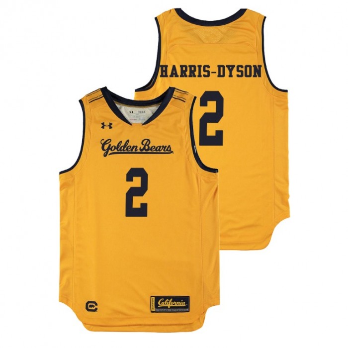 Youth California Golden Bears College Basketball Gold Juhwan Harris-Dyson Replica Jersey