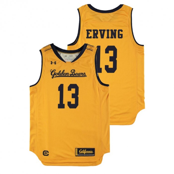 Youth California Golden Bears College Basketball Gold Jules Erving Replica Jersey