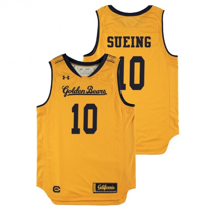 Youth California Golden Bears College Basketball Gold Justice Sueing Replica Jersey