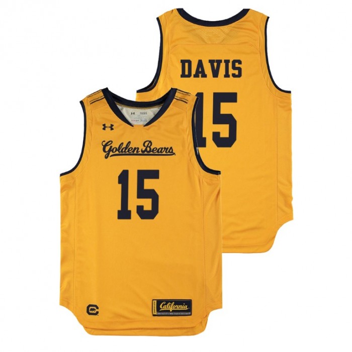 Youth California Golden Bears College Basketball Gold Roman Davis Replica Jersey