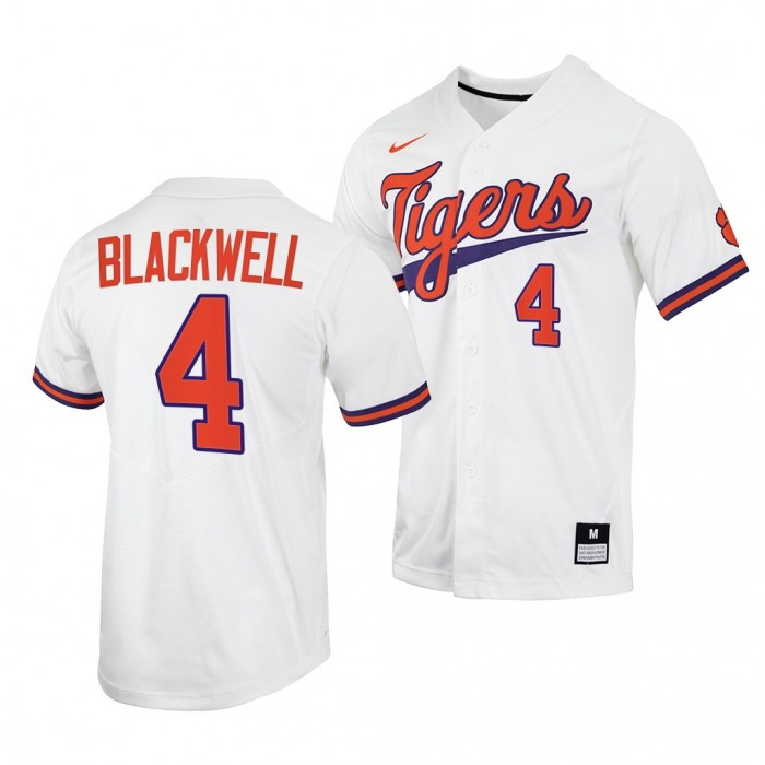 Benjamin Blackwell Clemson Tigers 2022 College Baseball Men Jersey-White