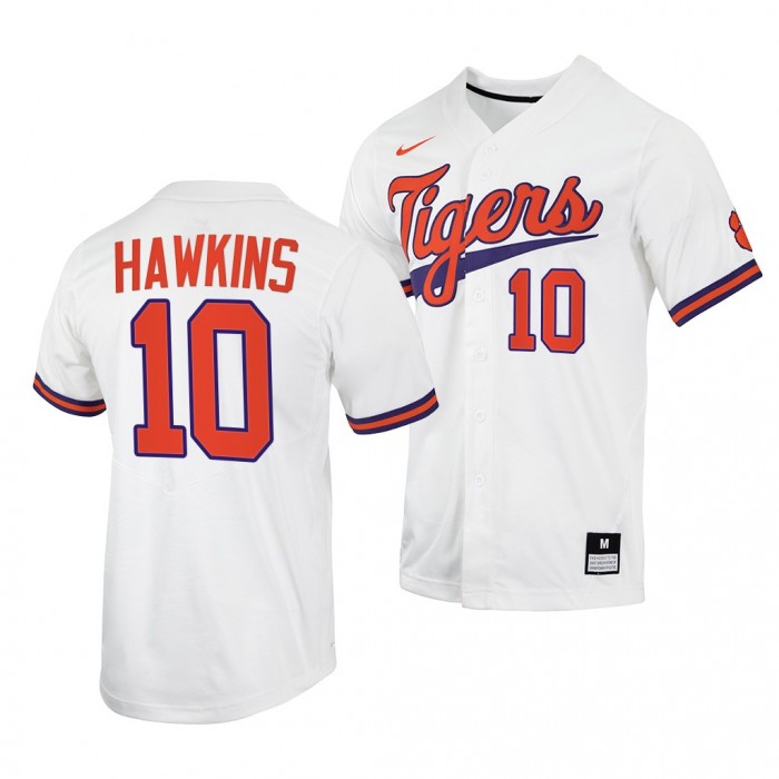 Bryar Hawkins Clemson Tigers 2022 College Baseball Men Jersey-White