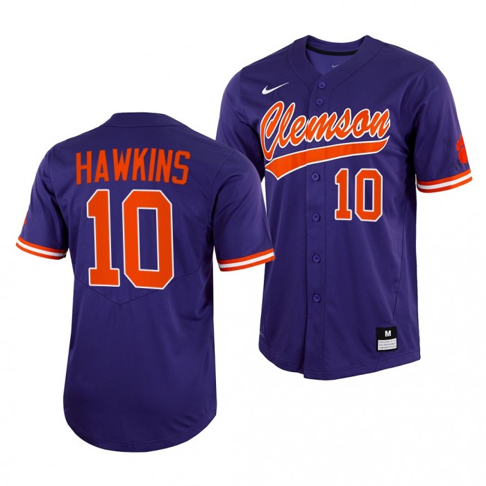Bryar Hawkins Clemson Tigers 2022 College Baseball Men Jersey-Purple