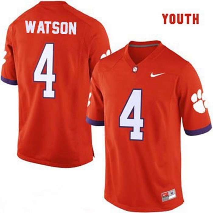 Clemson Tigers #4 Deshaun Watson Orange Football Youth Jersey