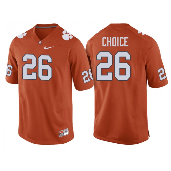 Clemson Tigers #26 Orange College Football Adam Choice Player Performance Jersey