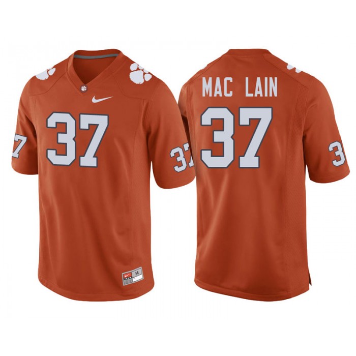 Clemson Tigers #37 Orange College Football Ryan Mac Lain Player Performance Jersey