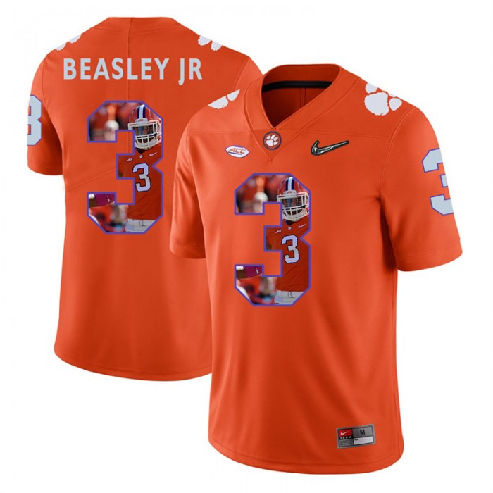 Clemson Tigers Football Orange College Vic Beasley Jr. Jersey