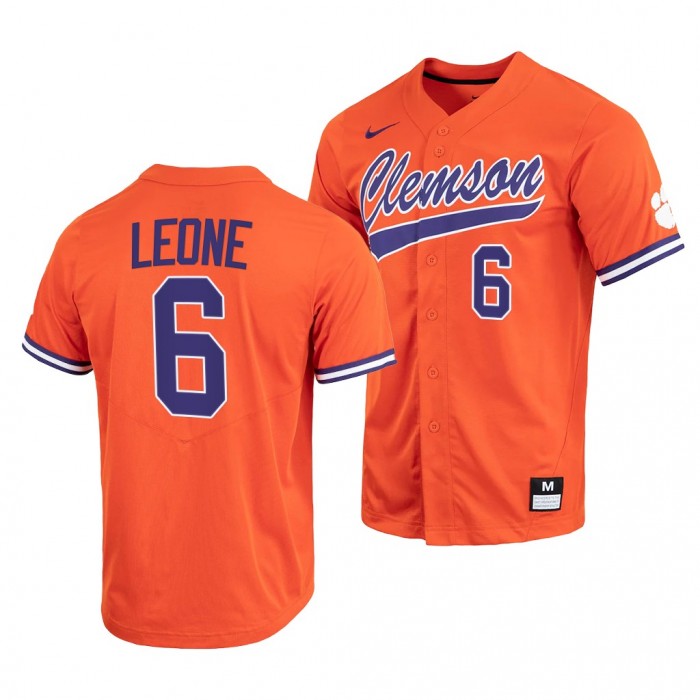 Clemson Tigers Orange College Baseball Dominic Leone Men Jersey