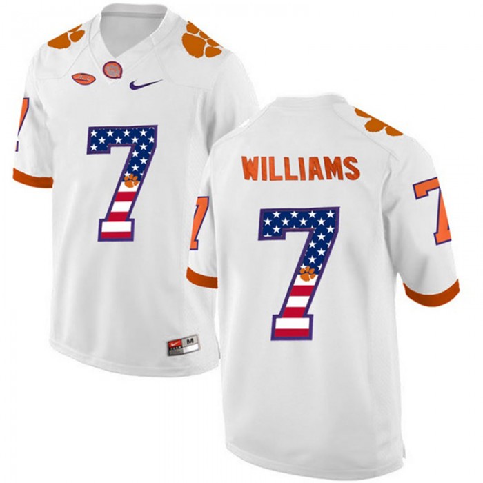 2017 US Flag Fashion Male Clemson Tigers Mike Williams White College Football Limited Jersey