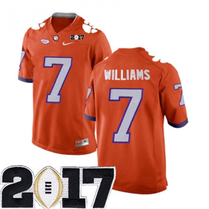 Male Clemson Tigers #7 Mike Williams Orange NCAA 2017 National Championship Bound Limited Jersey